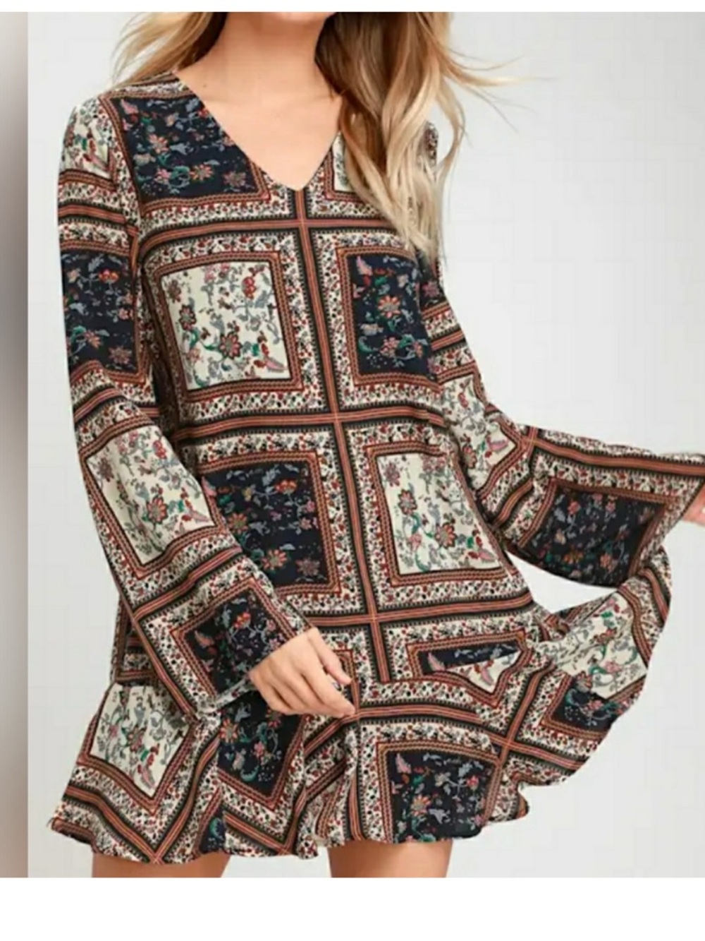 Lulus size medium dress- pattern paisley